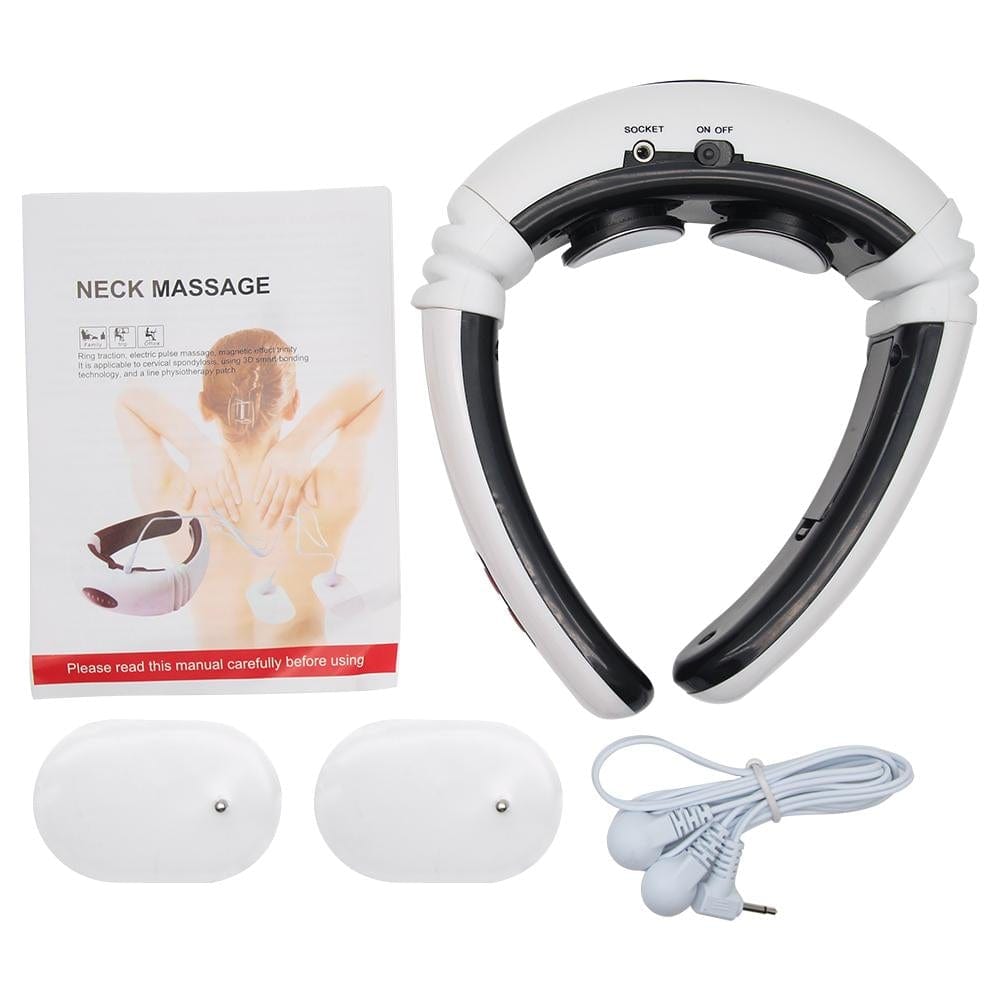 YiFudd Cervical Spine Massager, Electric Pulses Neck Massager for Pain  Relief, Portable Neck Massager - 2 Head 5 Kinds of Massage Modes, for